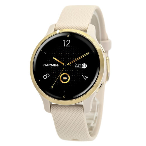 Garmin 010-02429-11 Venu 2S Light Gold Stainless Smartwatch