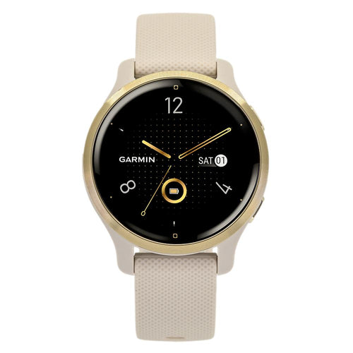 Garmin 010-02429-11 Venu 2S Light Gold Stainless Smartwatch