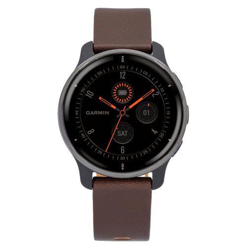 Garmin 010-02496-15 Venu 2 Plus Black Brown Smartwatch
