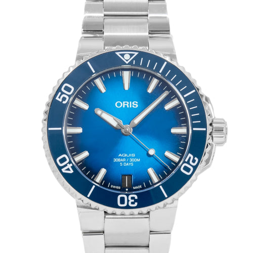 Oris 01 400 7769 4135-07 8 22 09PEB Aquis Blue Dial Auto