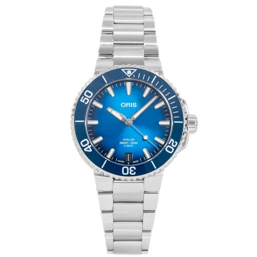 Oris 01 400 7769 4135-07 8 22 09PEB Aquis Blue Dial Auto