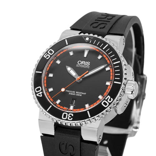 Oris 01 733 7653 4128-07 4 26 34EB Aquis Date Black Dial