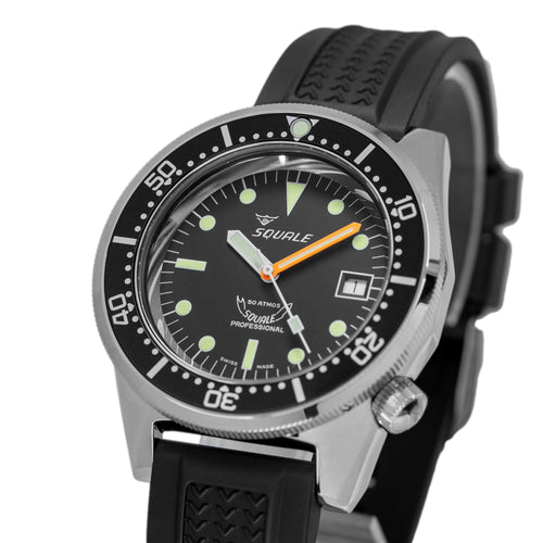 Squale Uomo1521BKBL.VO Black Blasted 1521 Automatico