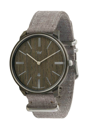 WEWOOD Unisex 70113737000 Ross Wenge Nut Silver Quarzo