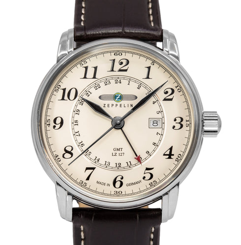 Zeppelin Uomo 7642-5 LZ127 Graf Dual Time 42mm Quarzo