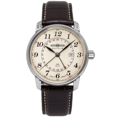 Zeppelin Uomo 7642-5 LZ127 Graf Dual Time 42mm Quarzo