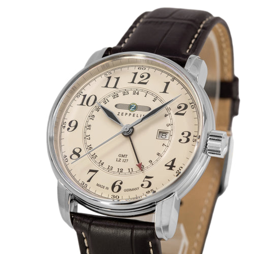 Zeppelin Uomo 7642-5 LZ127 Graf Dual Time 42mm Quarzo