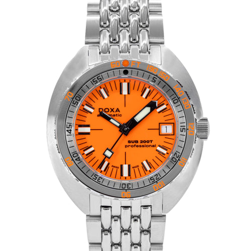 Doxa 804.10.351.10 SUB 200T Professional Orange Dial Auto