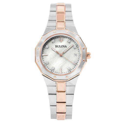 Bulova Donna 98P235 Octagon Lady Diamonds 32mm Quarzo
