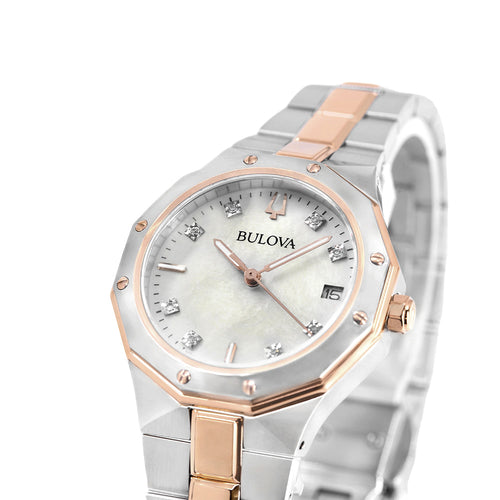 Bulova Donna 98P235 Octagon Lady Diamonds 32mm Quarzo