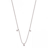 Alisia Donna Collana Al1248-argento-bianco Collana Pallinata Tre Zirconi