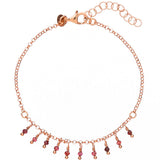 Alisia Donna Bracciale Al906-rosato-granato Bracciale Con Pietre Pendenti