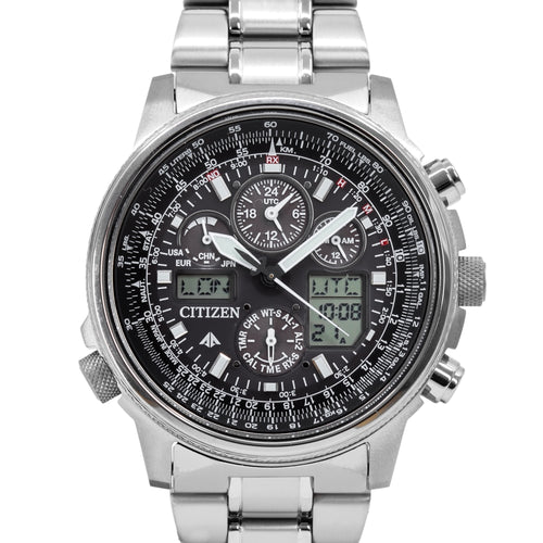 Citizen JY8020-52E Radio Controlled Super Pilot Eco-Drive