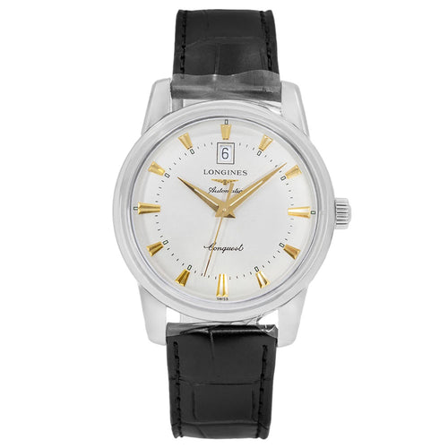 Longines Uomo L1.645.4.75.4 Heritage Quadrante Argento Auto