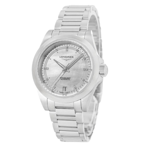 Longines Donna L3.430.4.87.6 Conquest 34mm Diamanti Auto