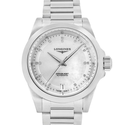 Longines Donna L3.430.4.87.6 Conquest 34mm Diamanti Auto