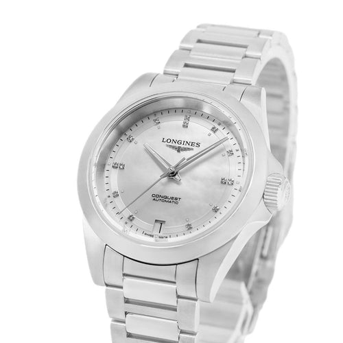 Longines Donna L3.430.4.87.6 Conquest 34mm Diamanti Auto