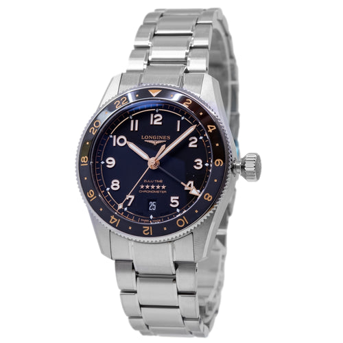 Longines Uomo L3.802.4.50.6 Spirit Zulu Time 39mm Automatico