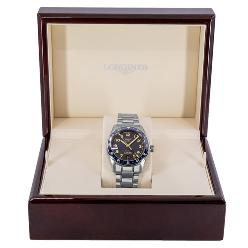 Longines Uomo L3.802.4.60.6 Spirit Zulu Time 39mm Auto GMT