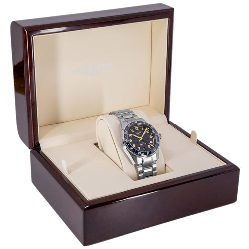 Longines Uomo L3.802.4.60.6 Spirit Zulu Time 39mm Auto GMT