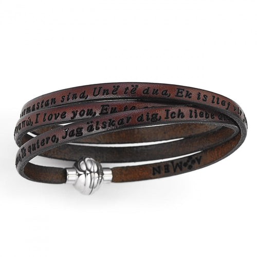 TA05-Amen Donna Ta05 Bracciale In Pelle