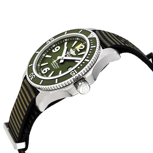 A17367A11L1W1-Breitling Men's A17367A11L1W1 Superocean II Green Dial Watch