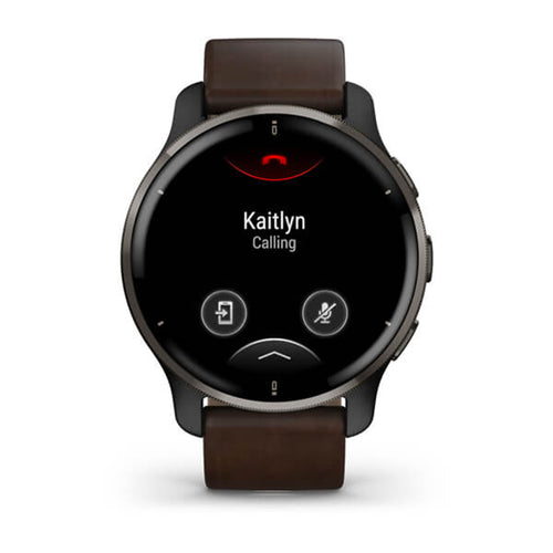 Garmin 010-02496-15 Venu 2 Plus Black Brown Smartwatch