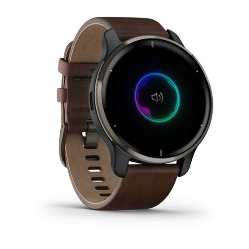 Garmin 010-02496-15 Venu 2 Plus Black Brown Smartwatch