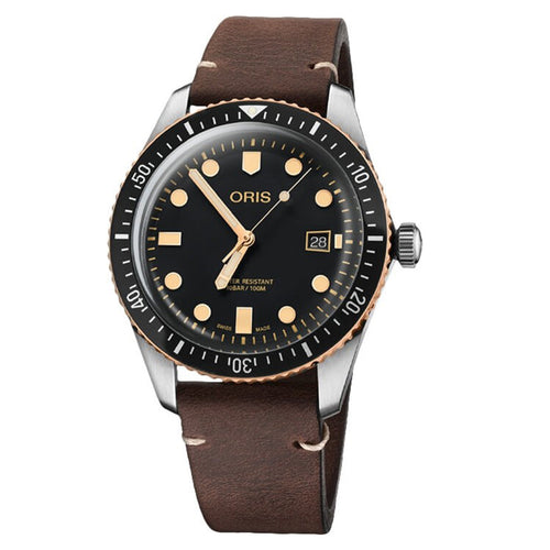 Oris 01 733 7720 4354-07 5 21 44 Divers Black Dial Watch
