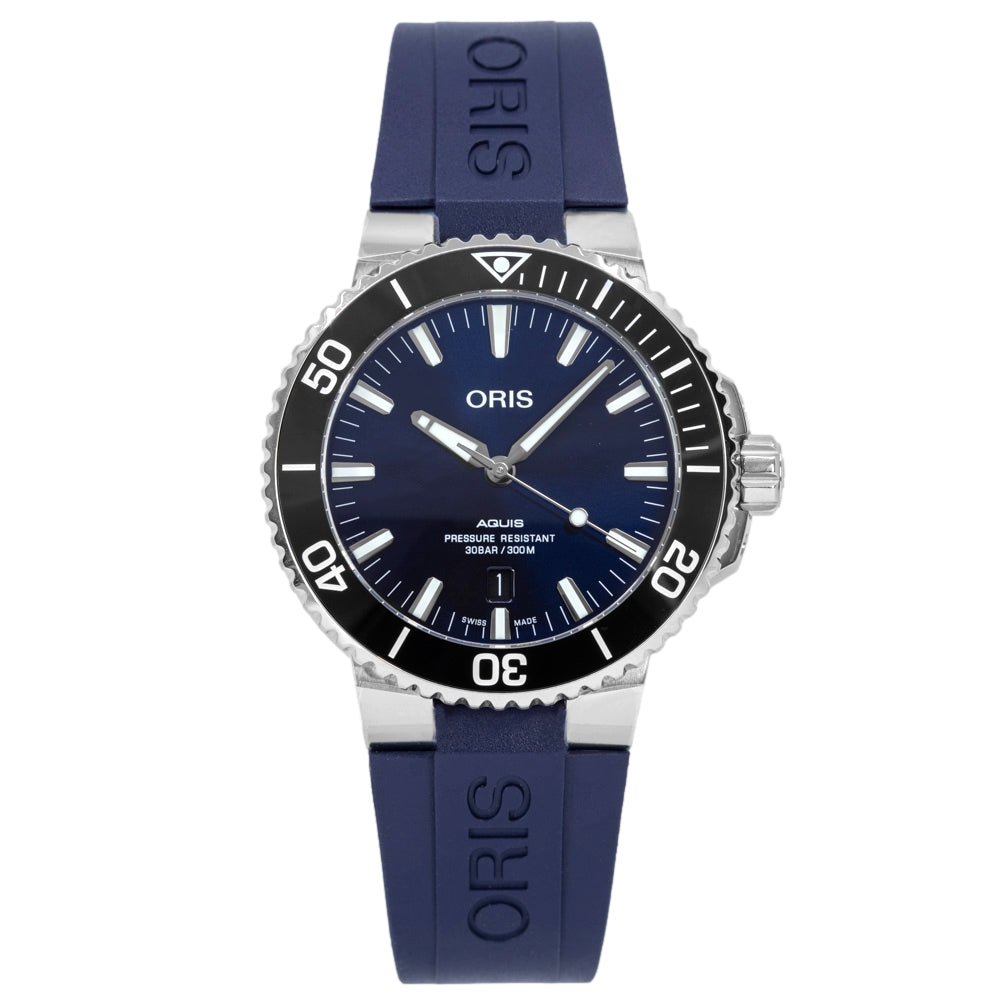 Oris 01 733 7730 4135 07 4 24 65EB Aquis Blue Dial Auto