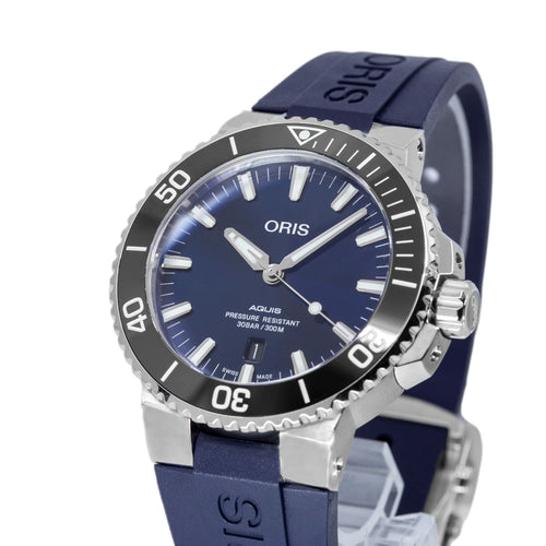 Oris 01 733 7730 4135-07 4 24 65EB Aquis Blue Dial Auto