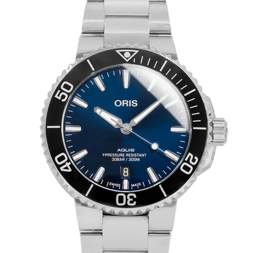 Oris 01 733 7766 4135-07 8 22 05PEB Aquis Blue Dial Watch