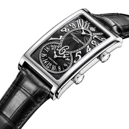 Cuervo y Sobrinos 1112.1NM Prominente Automatic Icónico Doble Tiempo Men's Watch