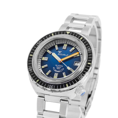 Squale Uomo 2001BKBL.AC Sunray Blue 40mm 60 Atmos Automatico