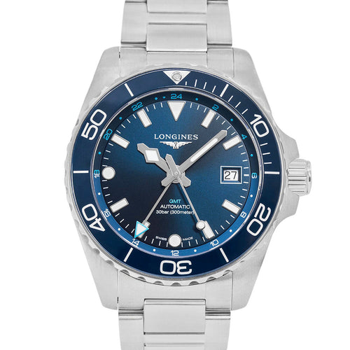 Longines Uomo L3.890.4.96.6 HydroConquest Automatico GMT