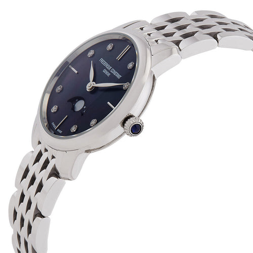 Frederique Constant FC-206MPBD1S6B Classics Quartz Slimline Ladies Moonphase Woman's Watch