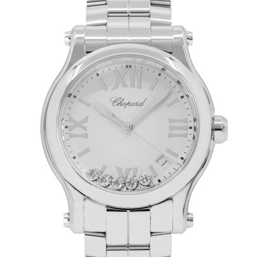 Chopard Ladies 278582-3002 Happy Sport White Dial Watch