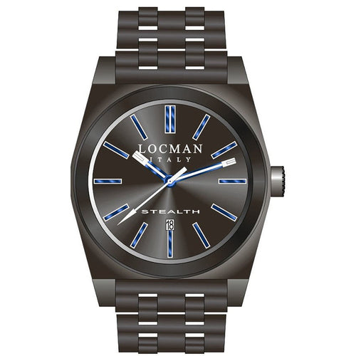 Locman 0201BKBKFBW1BRK Stealth Quartz Men's Watch
