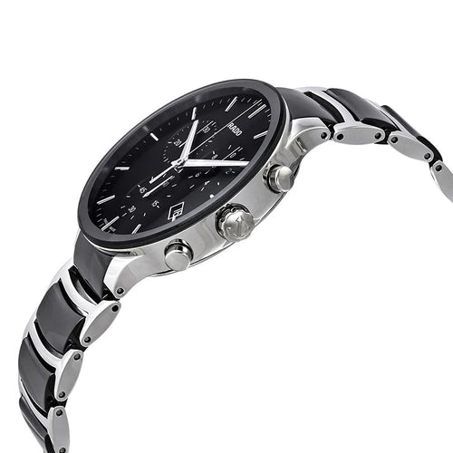 R30130152-Rado Men's R30130152 Centrix Chronograph Black Dial Watch