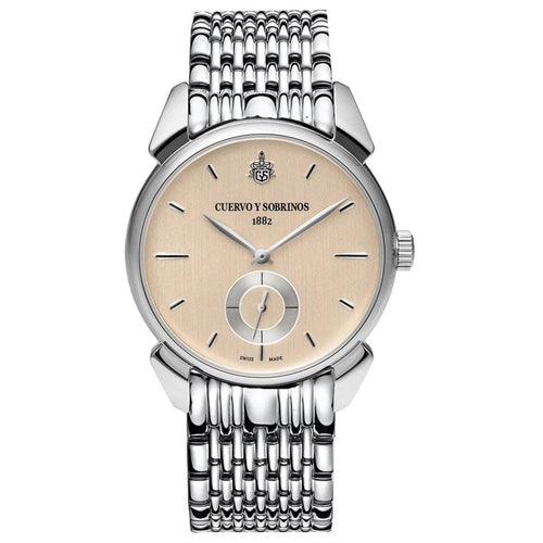 Cuervo y Sobrinos 3102B.1LE Historiador Automatic Asturias Pequeños Segundos Men's Watch