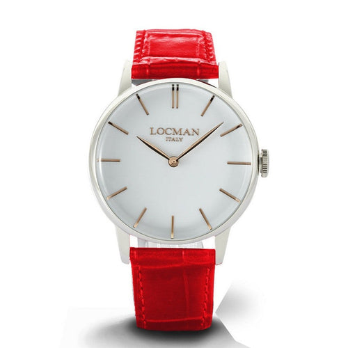 Locman 0251V08-00WHRGPR 1960 Solo Tempo Quartz Men's Watch