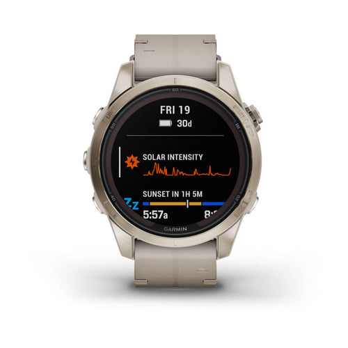 Garmin 010-02776-30 fēnix® 7S Pro – Sapphire Solar Edition Quartz Men's Watch
