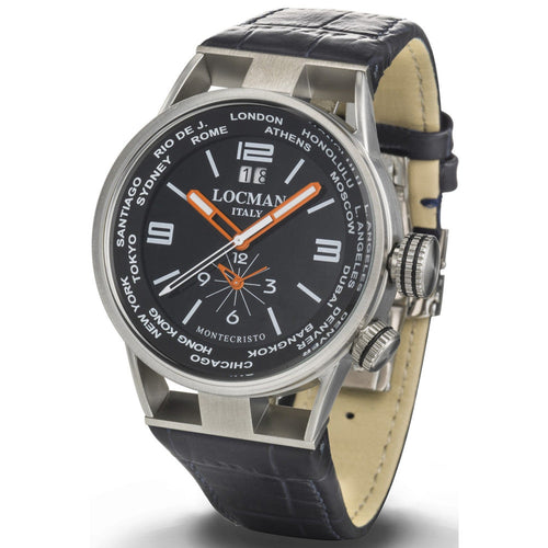 Locman 0508A01S-00BKWHSK Montecristo Quartz Men's Watch