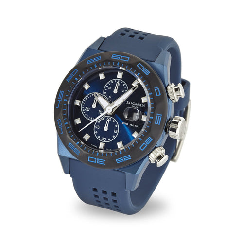 Locman 0217V4-BKBLNKS2B Stealth 300M Quartz Men's Watch