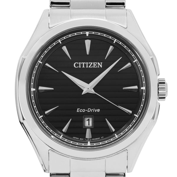 Citizen Orologio Uomo AW1750-85E – Classic Elegance, Cassa Acciaio 41 Mm, Quadrante Nero, Eco-Drive, Datario, 10 ATM