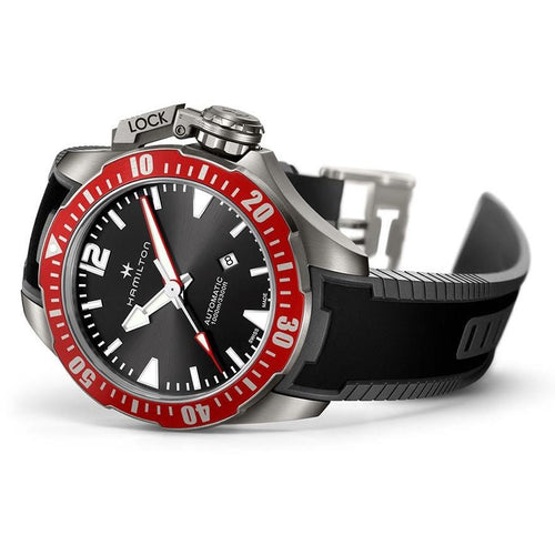 Hamilton H77805335 Khaki Navy Frogman Titanium Automatico