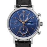 IWC Uomo IW391036 Portofino 42mm Blue Dial Auto Chronografo