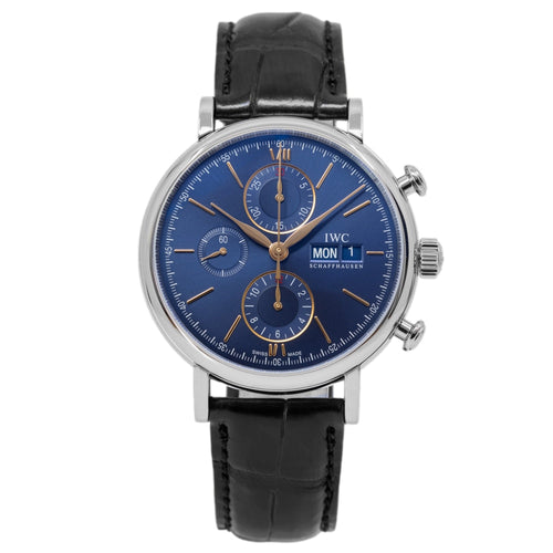 IWC Uomo IW391036 Portofino 42mm Blue Dial Auto Chronografo