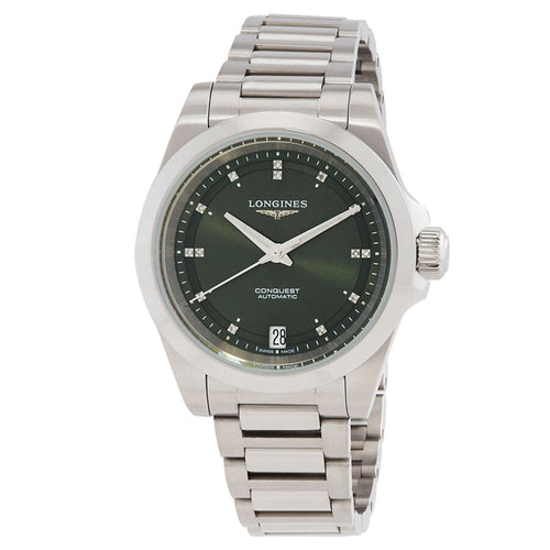 Longines Donna L3.430.4.07.6 Conquest 34mm Green Dial Auto