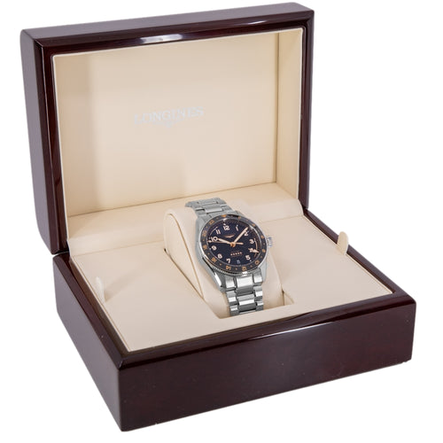 Longines Uomo L3.802.4.50.6 Spirit Zulu Time 39mm Automatico